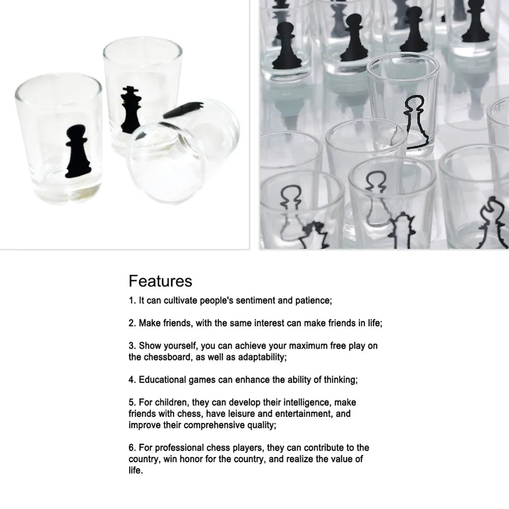 Shot Glass Chess - Drinking Game Set